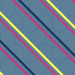 Retro Honeycomb Stripe fabric