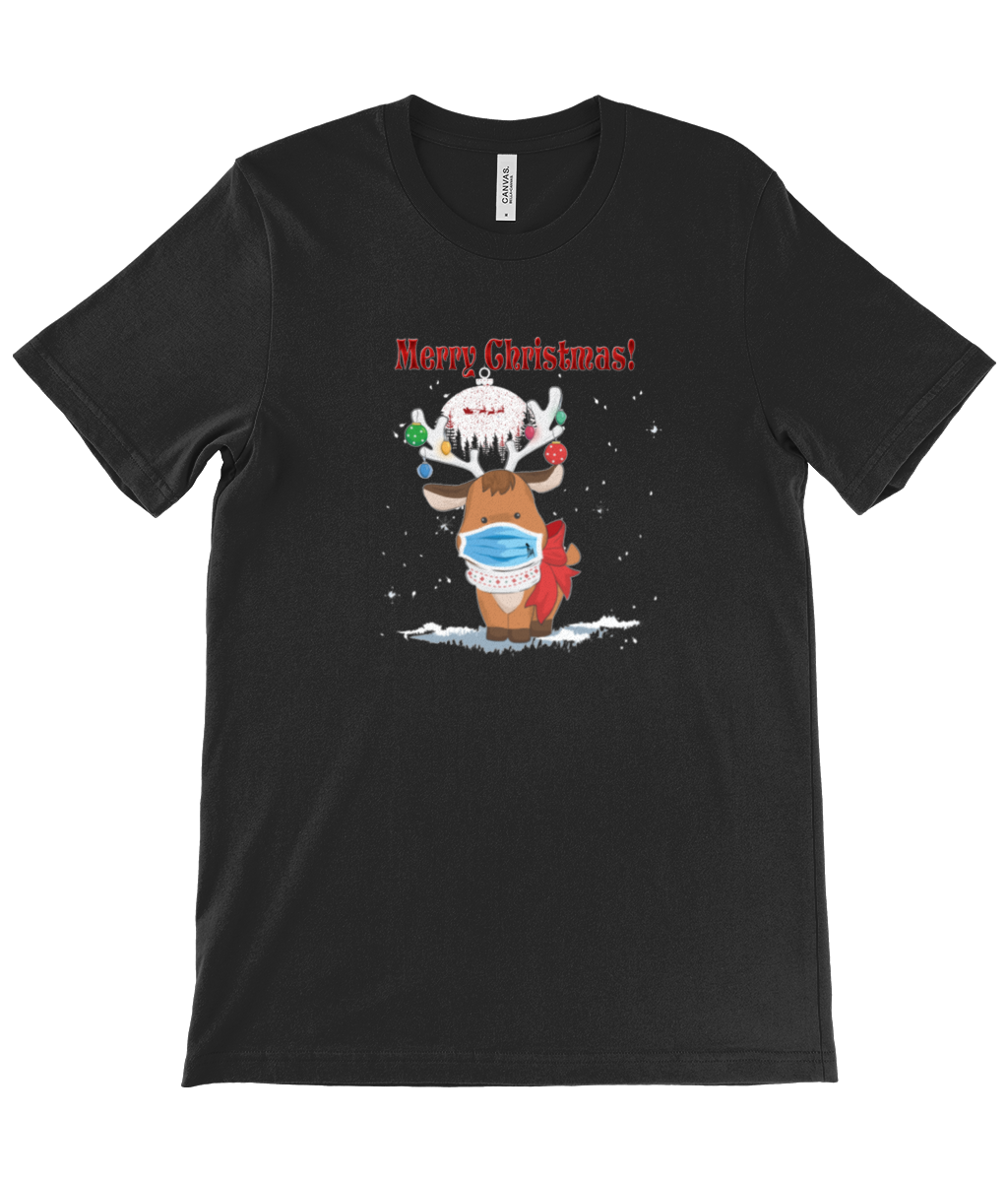 Unisex  reindeer christmas t shirt