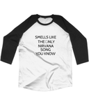 N22 Unisex Baseball T-shirt SMELLS LIKE  NIRVANA - Dravens apparel