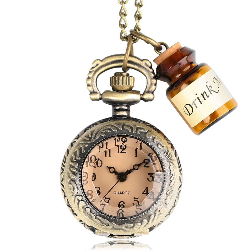 Vintage style Alice in wonderland pocket watch