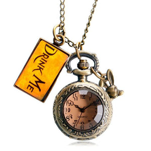 Vintage style Alice in wonderland pocket watch