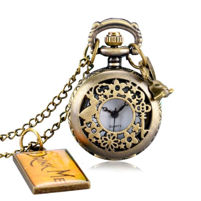 Vintage style Alice in wonderland pocket watch