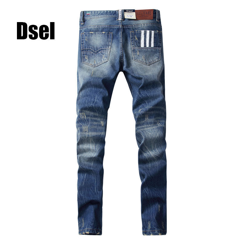 New Dsel Brand Jeans  Straight Cut Fit Men Jeans Pants - Dravens apparel