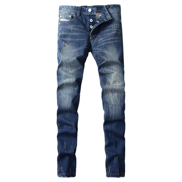 New Dsel Brand Jeans  Straight Cut Fit Men Jeans Pants - Dravens apparel