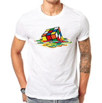 Rubik's Cube Printed Design Men T-shirt - Dravens apparel